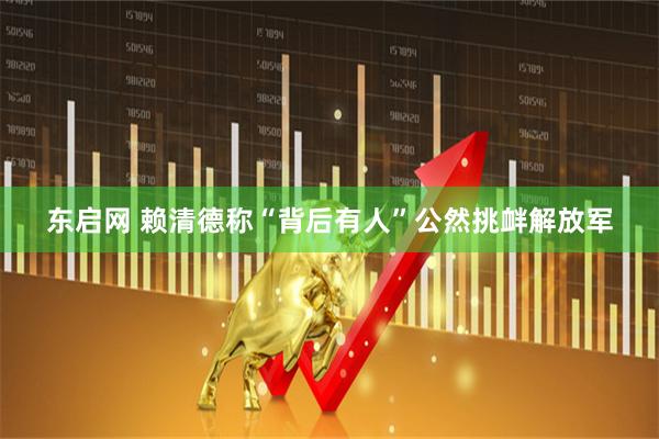 东启网 赖清德称“背后有人”公然挑衅解放军